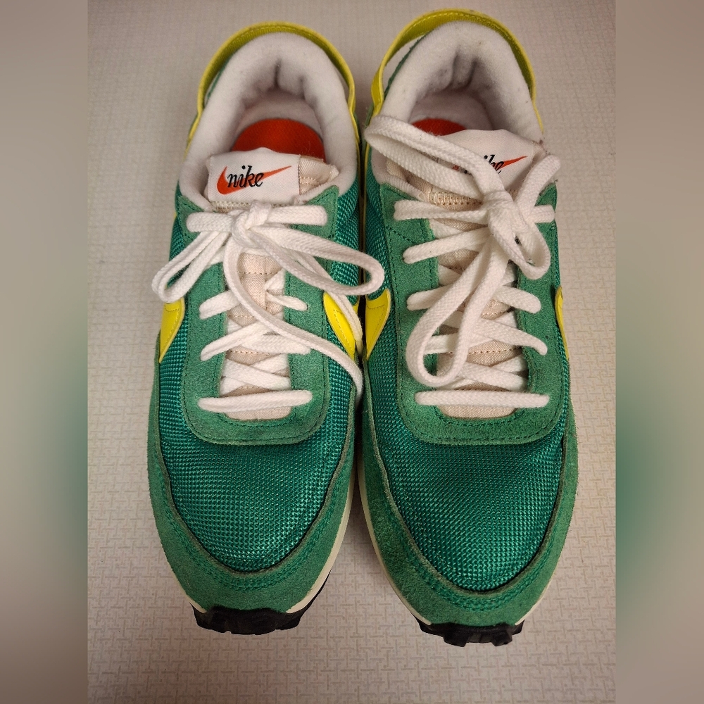 Nike Retro Look Green and Yellow Sneakers
